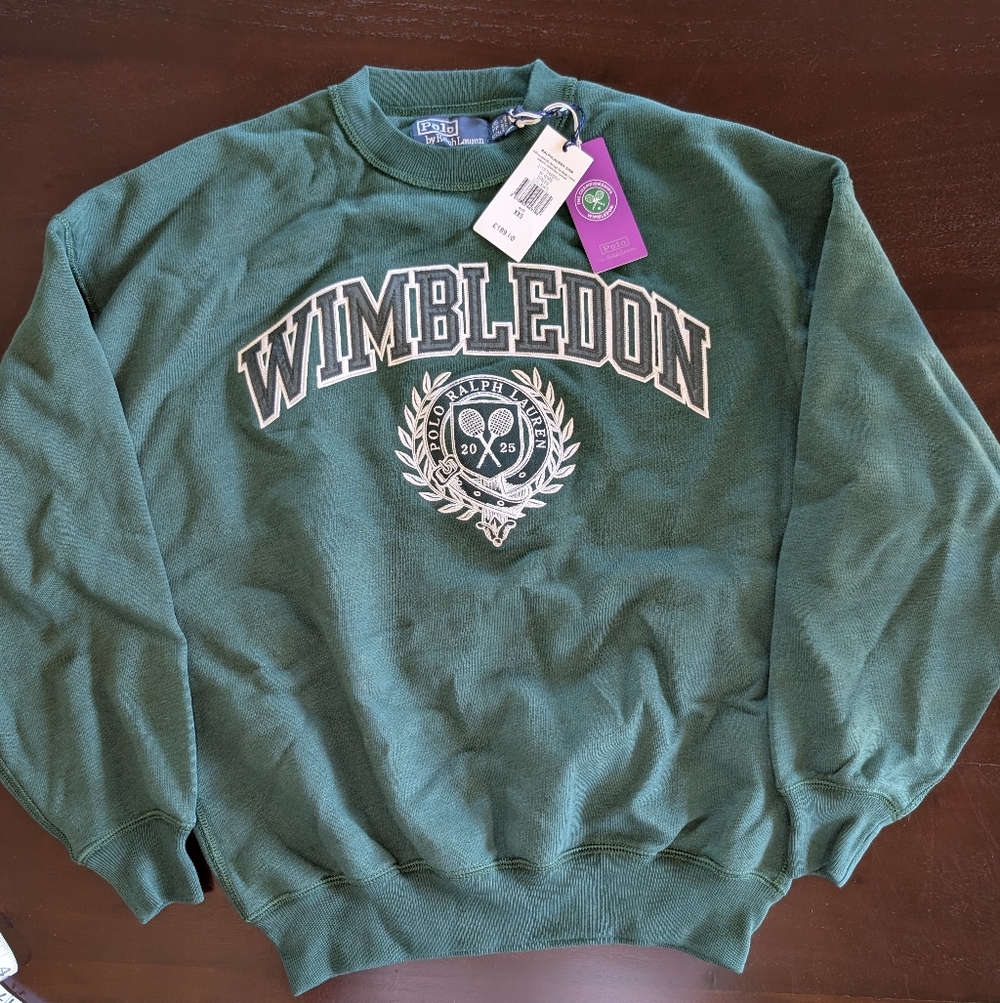 Wimbledon Crest Fleece Crewneck PRL - Picture 2 of 16